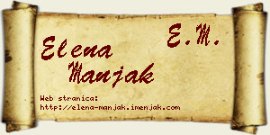 Elena Manjak vizit kartica